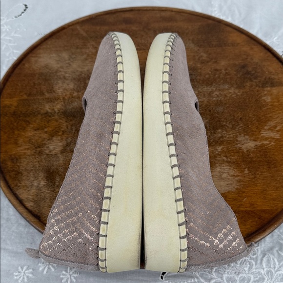 Skechers Shoes Wm 10 Sepulveda 2 Ballet Flat Sneaker Metallic Summer Sheen Taupe - Picture 8 of 11